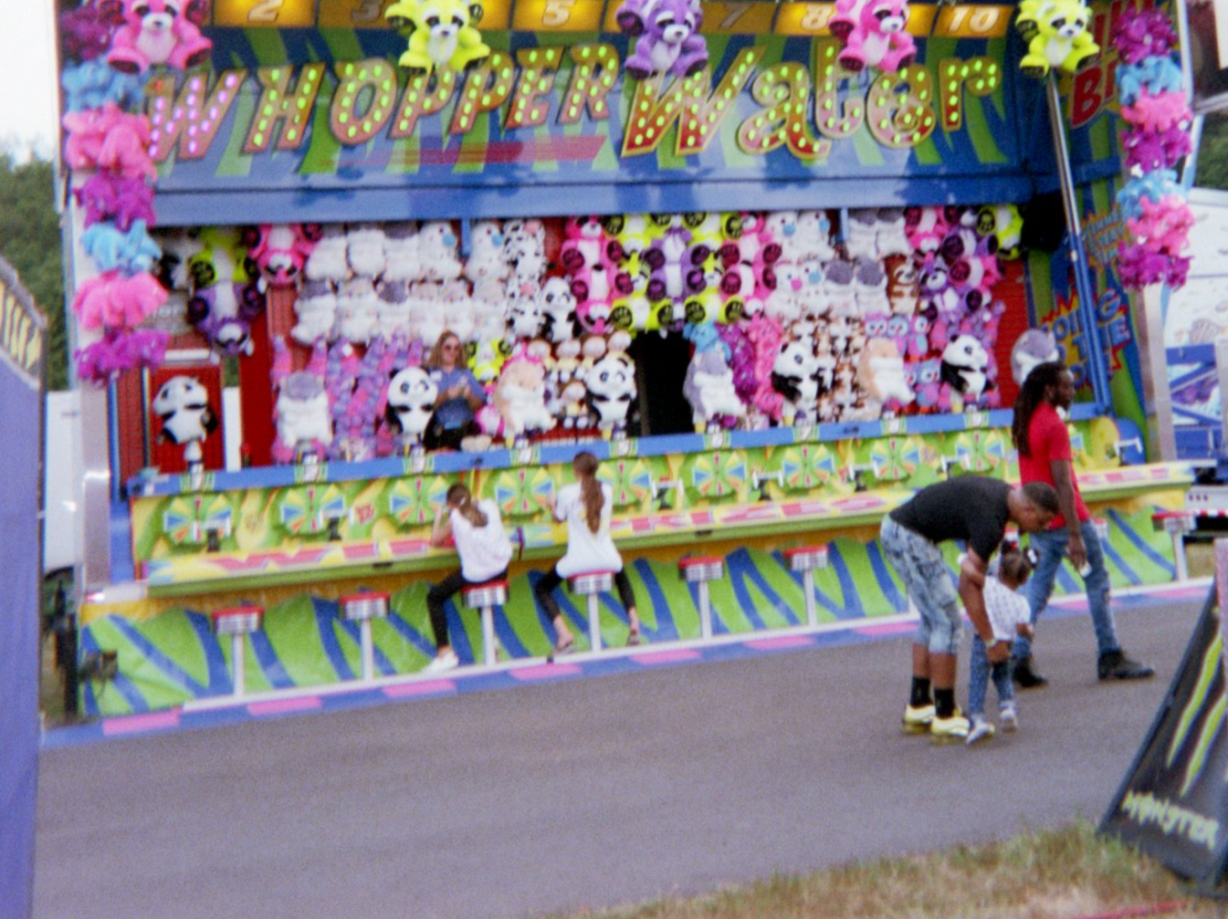 Manassas County Fair in Virginia arcade game stand.