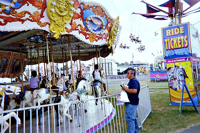 Carousel at a county fair.