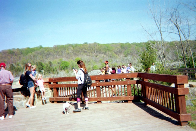 Tourists at Great Falls National Park in Virginia. Tourists at Great Falls National Park in Virginia.