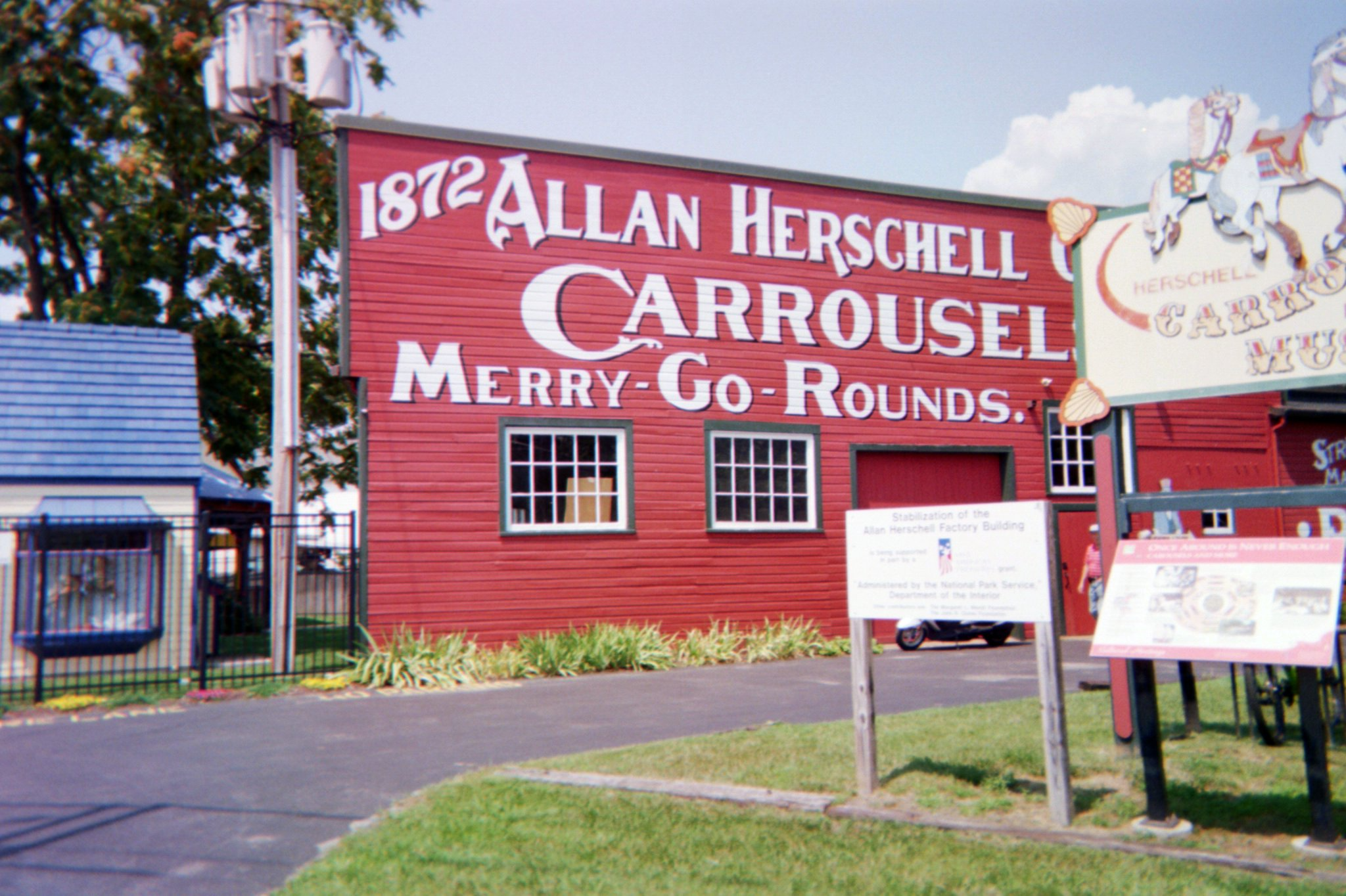 Entrance to Allan Herschell museum in Tonawanda, New York.
