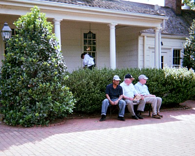 Outside in front of the Visitor Center at Mount Vernon, Virginia.