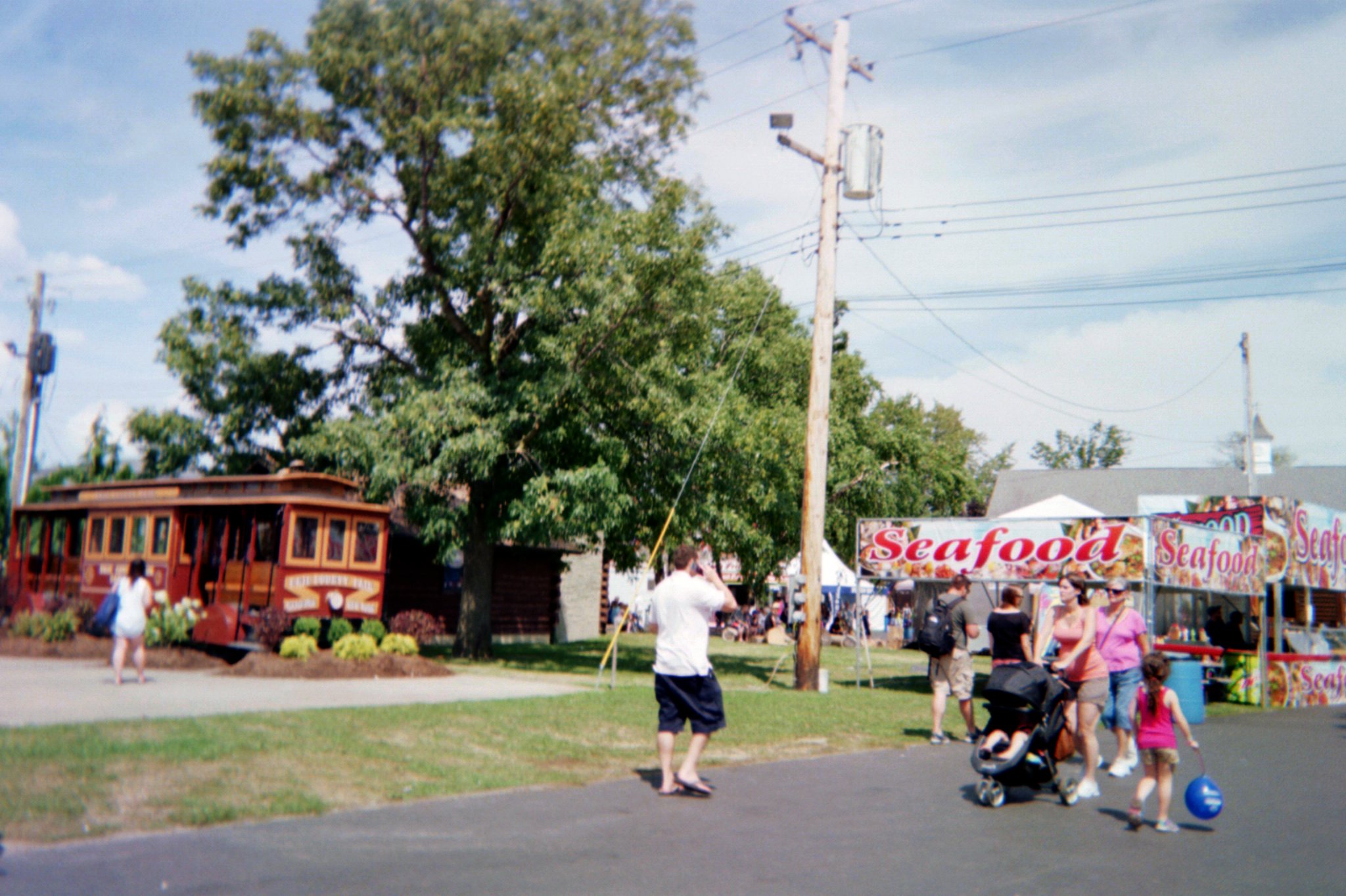 Seafood booth at a fair