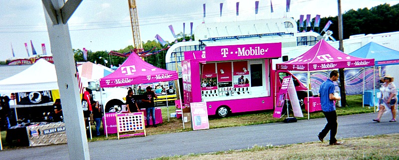 T-Mobile booth at a county fair.