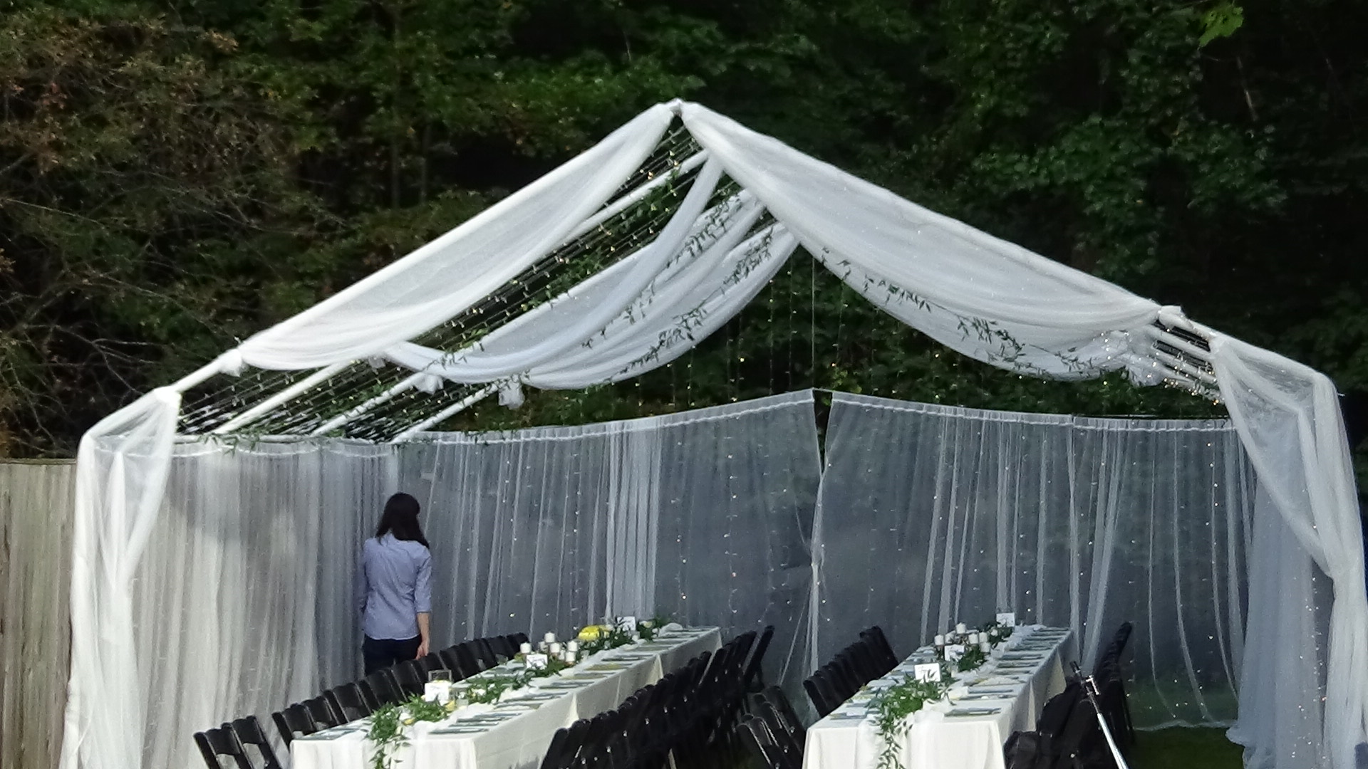 Outdoor table setting.