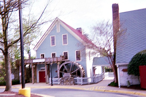 Old mill at Tacketts' Mill shopping center.