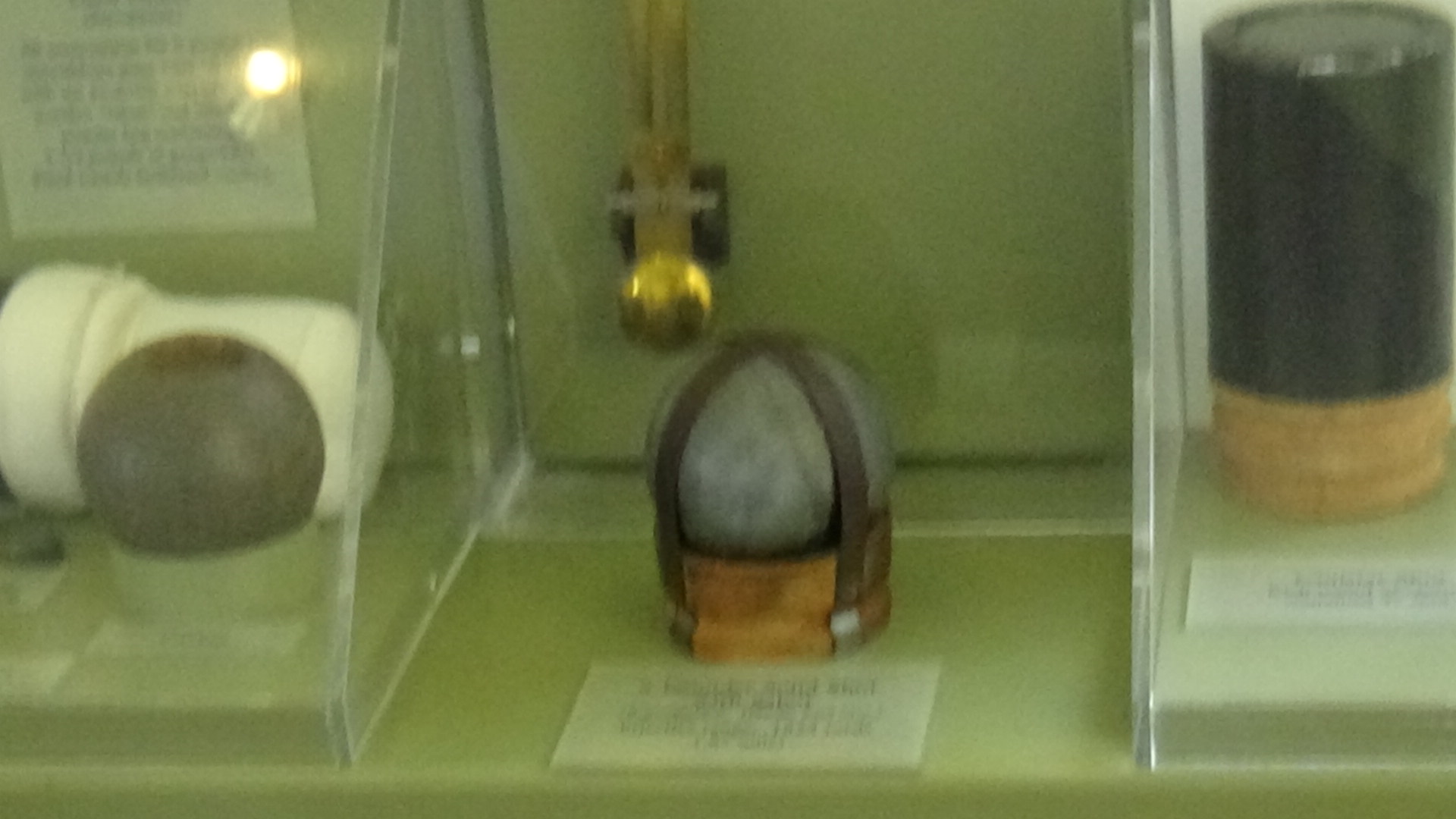 Artifacts on display in the Manassas battlefield vistor center.