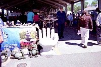 Items on display at outdoor shopping center similar to a flea market in South Carolina.